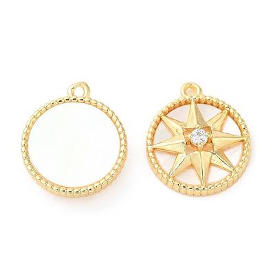 Brass Micro Pave Cubic Zirconia Charms