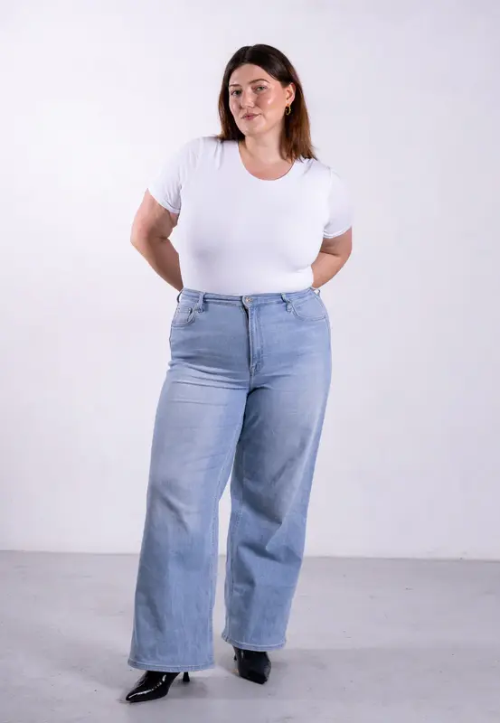 Organic Cotton Crew Bodysuit, White | Size: XXXL