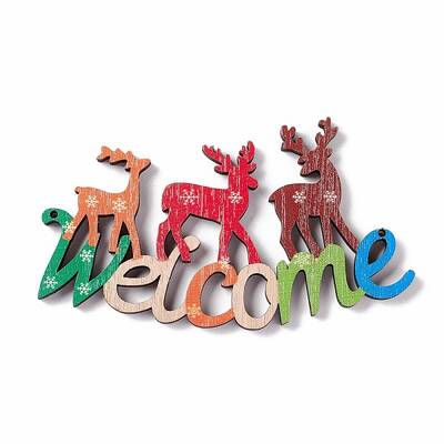 Christmas Decoration Wooden Door Plate