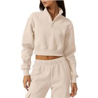 【Two Options, Not a set】QINSEN Women Half Zip Sports Top and Pants【Two Options, Not a set, needs to be ordered separate...