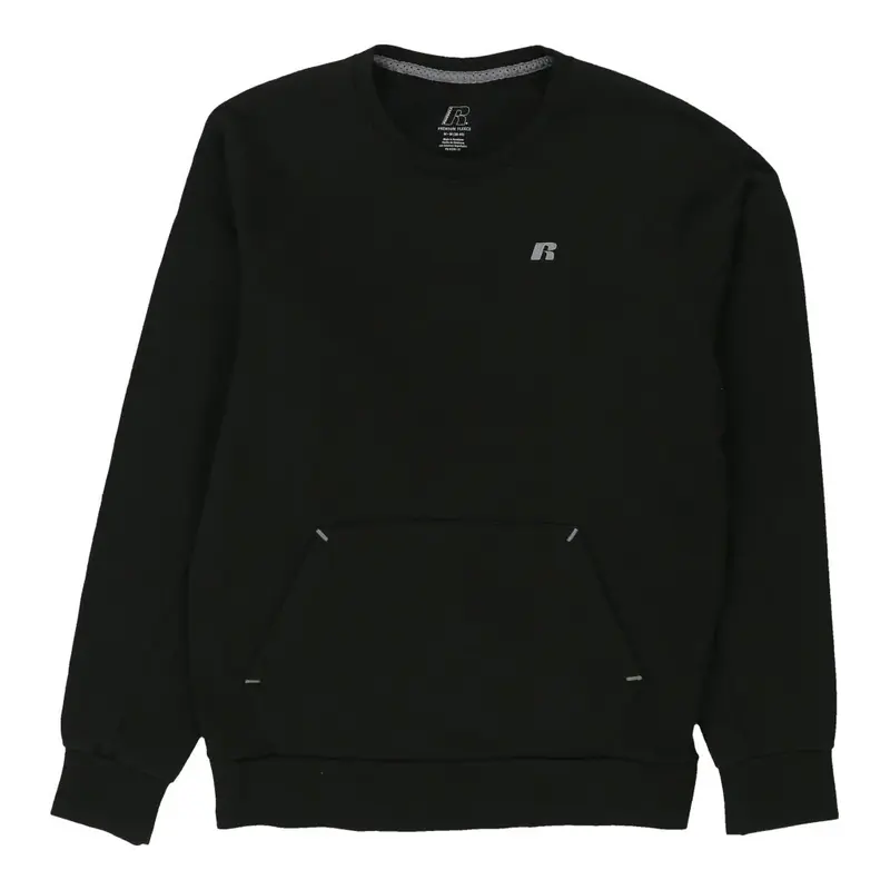 Russell Athletic Sweatshirt - Medium Black Cotton Blend