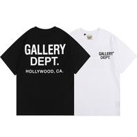 Gallery dept cotton T shirt Classic letter print T-shirt for men and women couples loose high street short-sleeved couple loo...