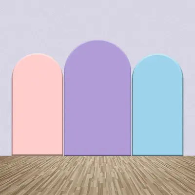 Purple Pink Blue Theme Color Party Arch Backdrop Kit - Aperturee