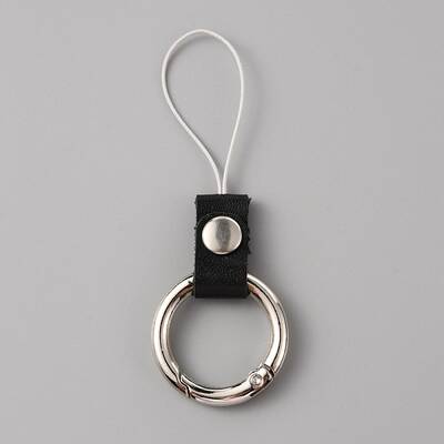Leather and Zinc Alloy Mobile Phone Finger Rings