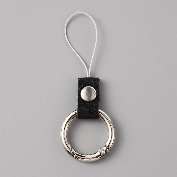 Leather and Zinc Alloy Mobile Phone Finger Rings