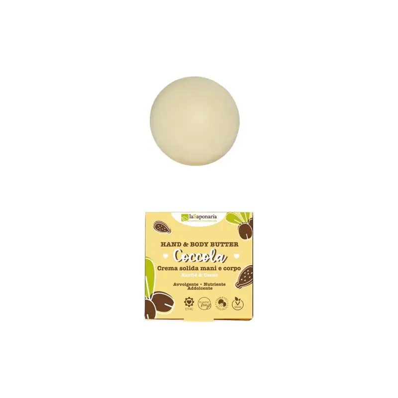La saponaria Coccola Cream Solida Hands and Body Shea & Cocoa 80 ml