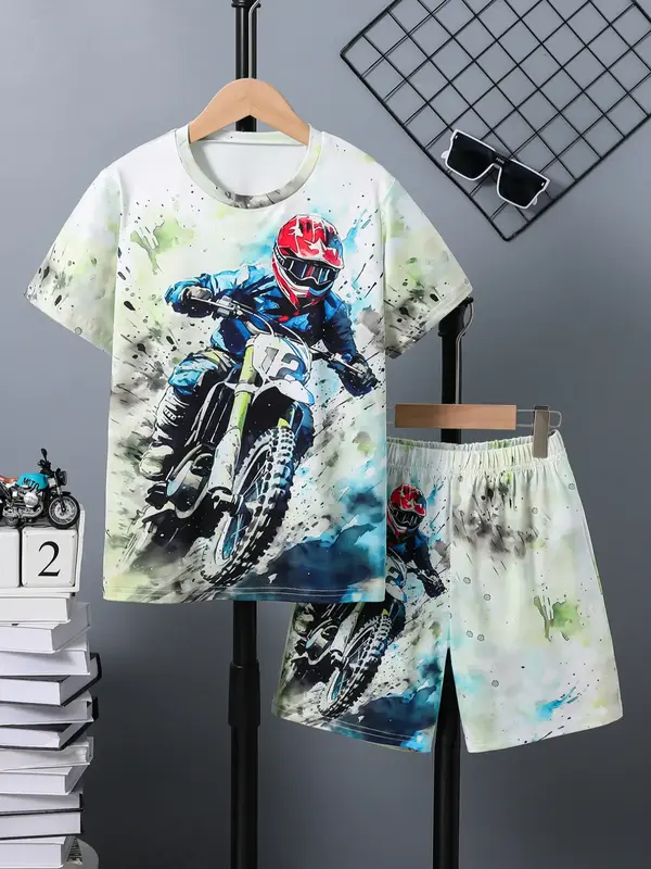 Boys' Two-Piece Set, Comfortable & Stylish Design, Perfect for Daily Wear, Durable Fabric, Ideal Gift for Kids