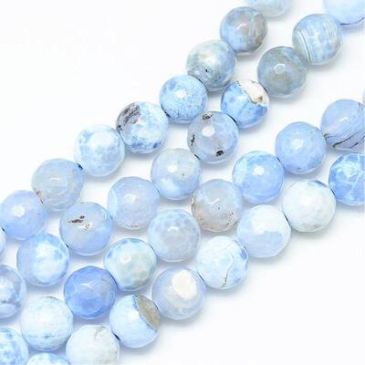 Colored Natural Fire Crackle Agate Beads Strings