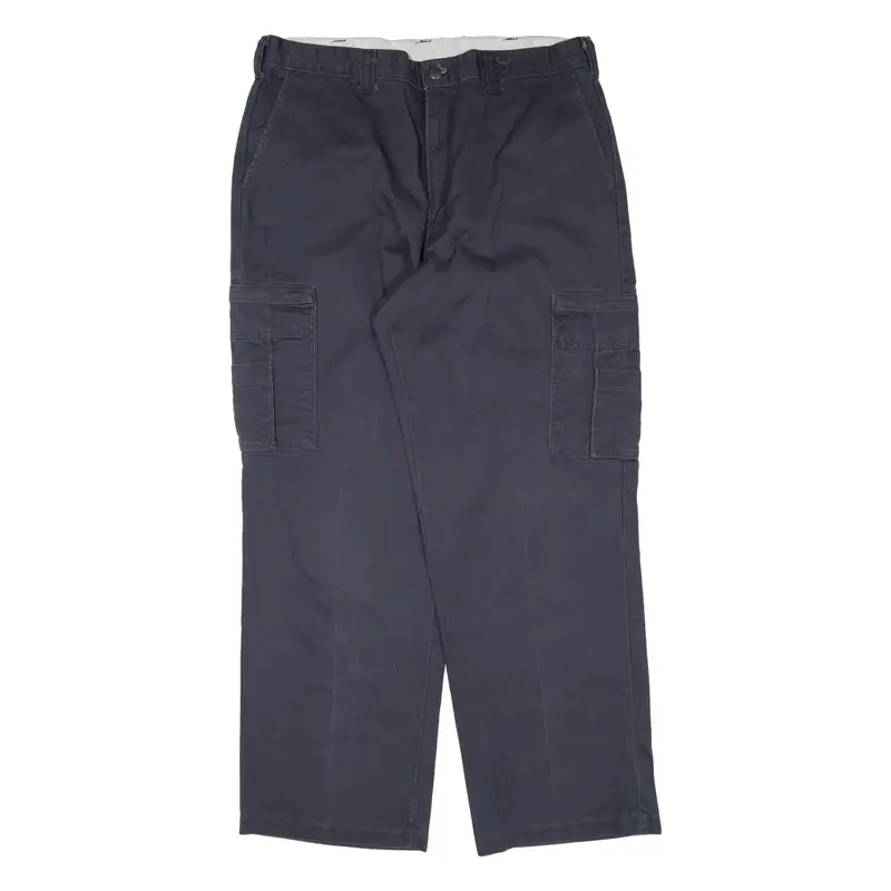DICKIES Cargo Workwear Mens Trousers Grey Relaxed Straight W36 L29