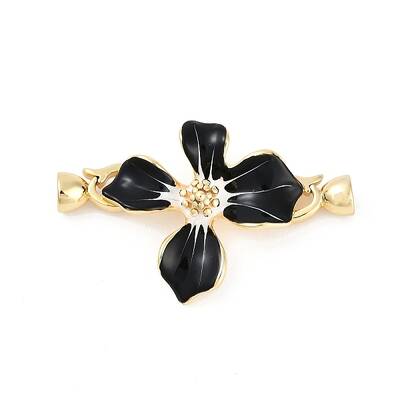 Brass Enamel Fold Over Clasps
