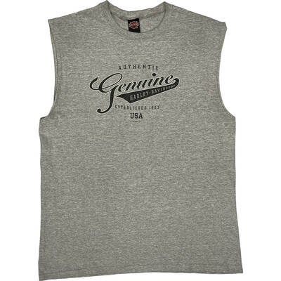 Harley-Davidson Graphic Vest - XL - Grey Cotton