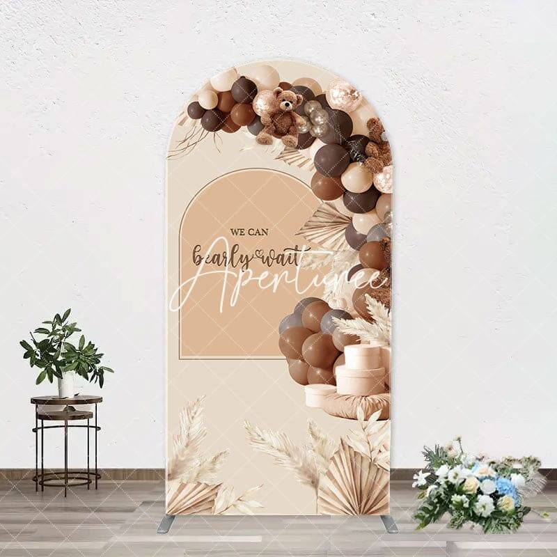 Bearly Wait Boho Balloons Arch Baby Shower Backdrop