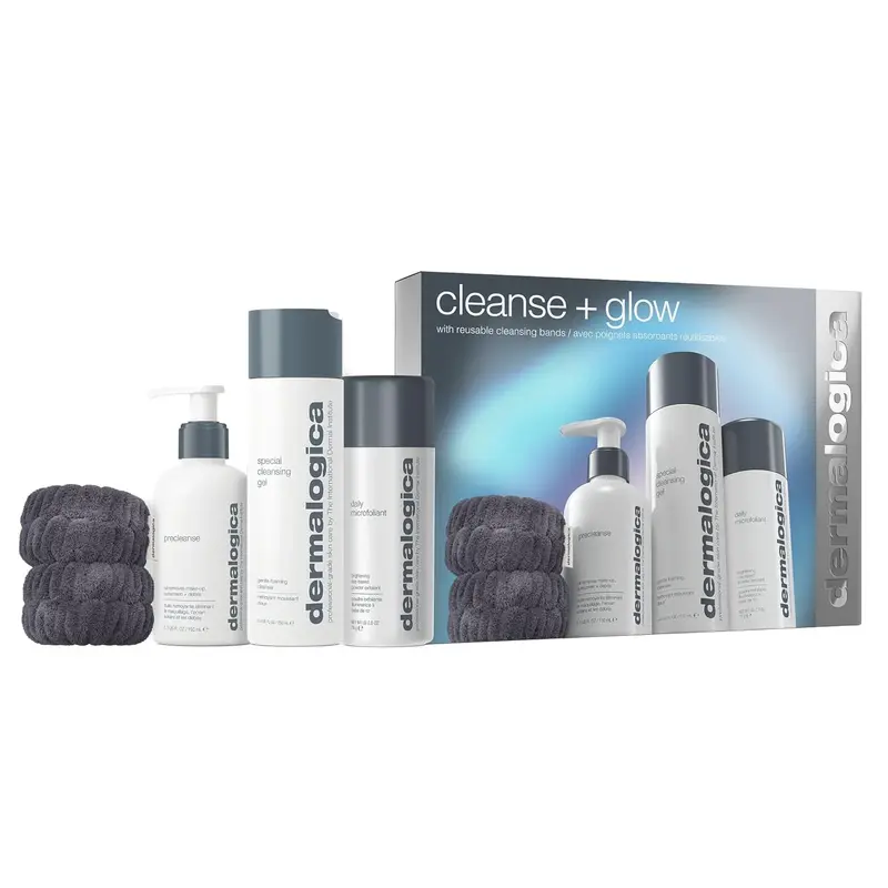 Dermalogica Cleanse + Glow Face Set Cleanser, Precleanse and Microfoliant
