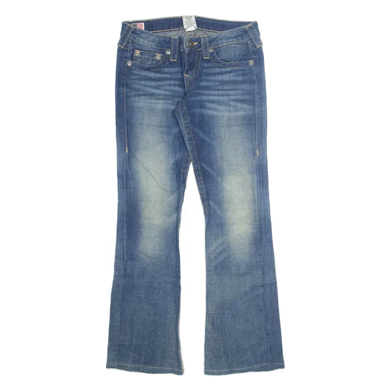TRUE RELIGION Womens Jeans Blue Regular Bootcut Stone Wash W28 L30