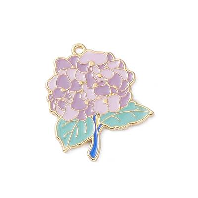 Light Gold Plated Alloy Enamel Pendants