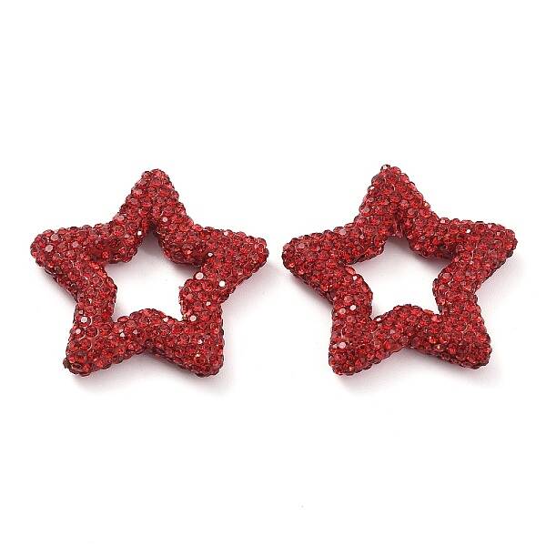 Star Shape Polymer Clay Rhinestone Beads