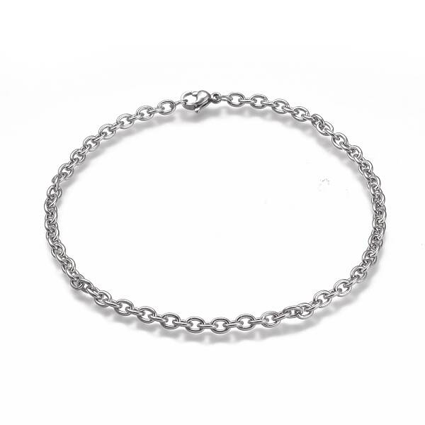 Tarnish Resistant 304 Stainless Steel Cable Chain Anklets