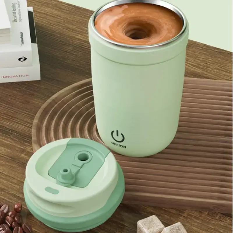 Automatic Stirring Coffee Cup, 1 Count USB Rechargeable Electric Stirring Cup, Magnetic Stirring Cup for Coffee, Milk, Cocoa,...