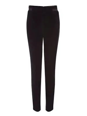 BUD | High-Waist Velvet Trousers | Color: BLACK | Size: XS