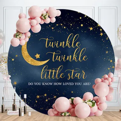 Aperturee Twinkle Twinkle Little Star Baby Shower Backrop