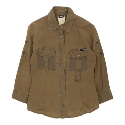 Dolce & Gabbana Shirt - XS Khaki Cotton | Size: x-small