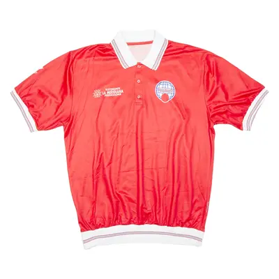 Mens Polo Shirt Red L