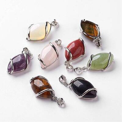 Natural Mixed Stone Pendants