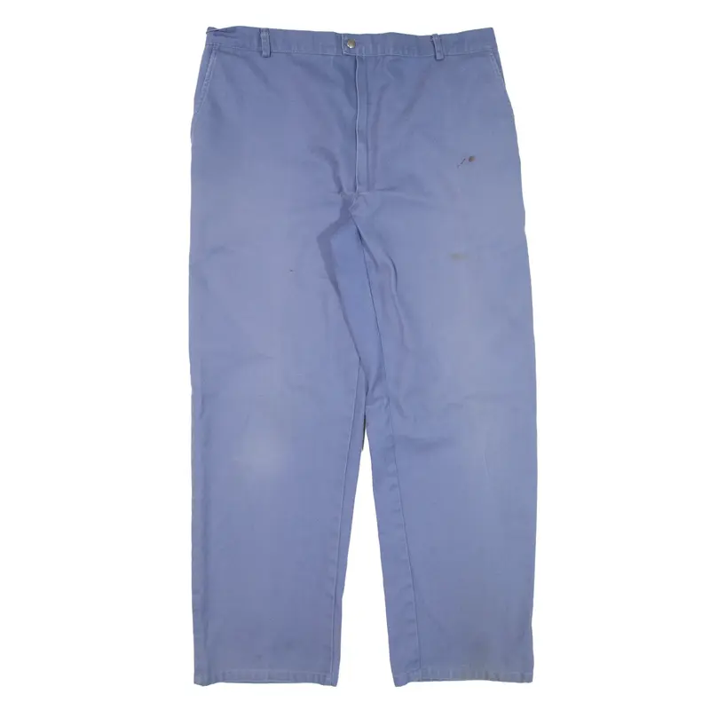 KLOPMAN Workwear Trousers Blue Regular Straight Mens W34 L29