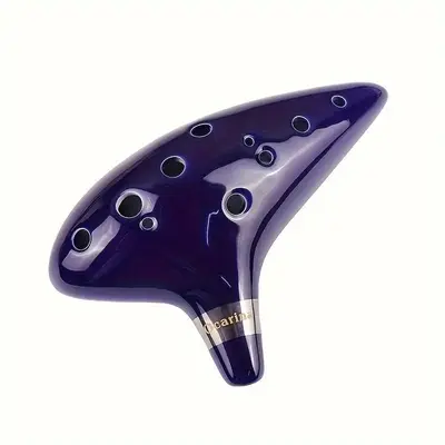 12 Hole C Key Ocarina, Unique Ceramic Ocarina with Accessories, Musical Instrument for Beginners, Wind Instrument for Home & ...
