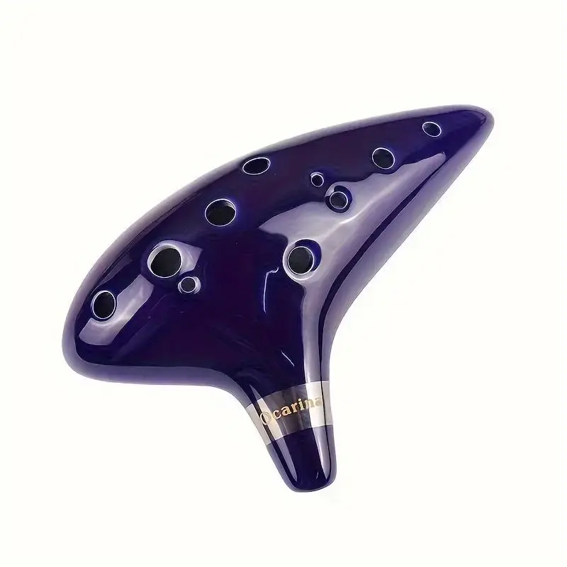 12 Hole C Key Ocarina, Unique Ceramic Ocarina with Accessories, Musical Instrument for Beginners, Wind Instrument for Home & ...
