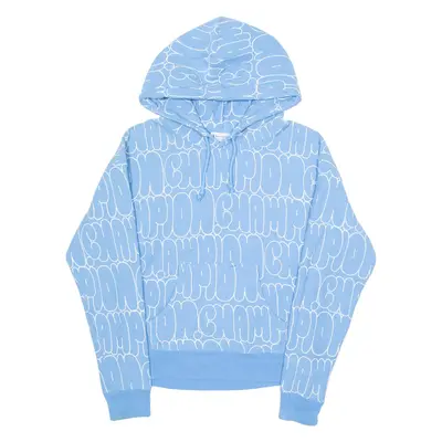 CHAMPION REVERSE WEAVE Graffiti Mens Blue Hoodie S