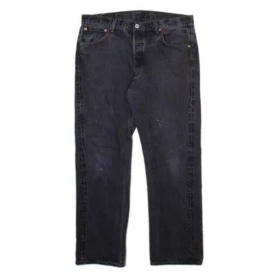 LEVI'S 501 Jeans Irregular Mens Grey Regular Straight W36 L30
