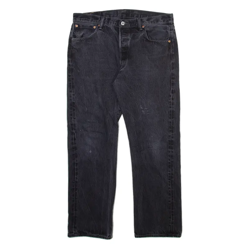 LEVI'S 501 Jeans Irregular Mens Grey Regular Straight W36 L30