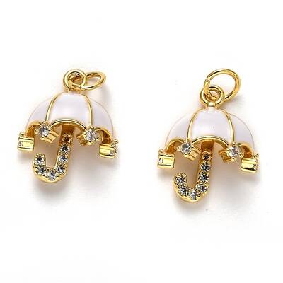 Brass Clear Cubic Zirconia Pendants