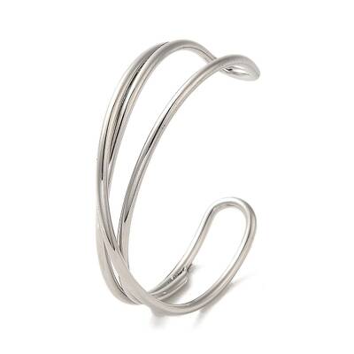 Non-Tarnish 304 Stainless Steel Wire Wrap Cuff Bangles