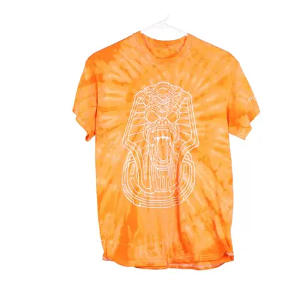 Firefly Glass Tie-Dye T-Shirt - Small Orange Cotton