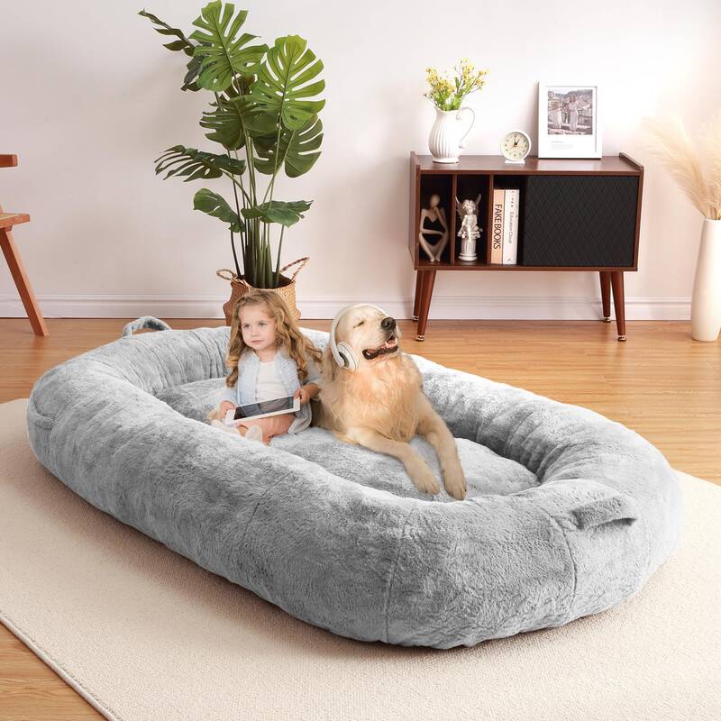 Garvee Giant Dog Bed for Men and Women, 75x48x14 - Washable & Plush Dog Bed for People, Suitable for Adults，Human-Siz...