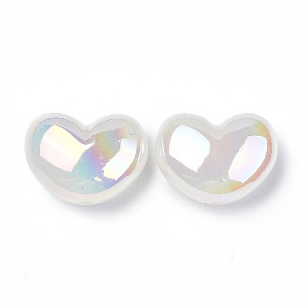 UV Plating Rainbow Iridescent Acrylic Beads