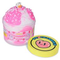 PEACHYBBIES: Strawberry Cow Cloud Dough Slime, 7 oz. Premium Scented Slime, ASMR, Slime Charms, Fidget Toys