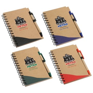 100 Customized Recycle Write Notebook & Pen - 100% Recycled