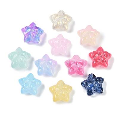 Transparent Spray Paint Glass Beads