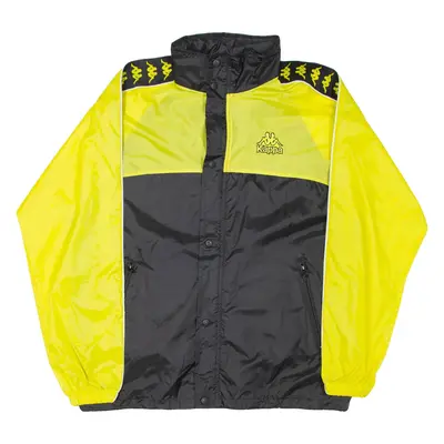 KAPPA Mens Track Jacket Yellow Colourblock M
