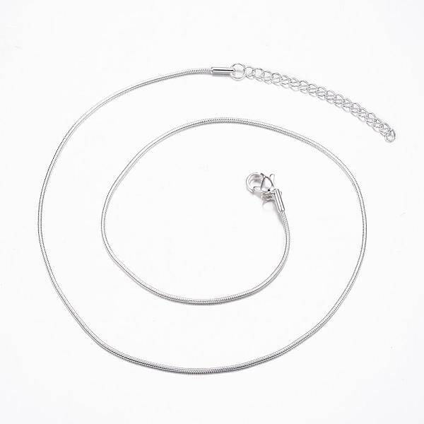 304 Stainless Steel Snake Chain Necklaces