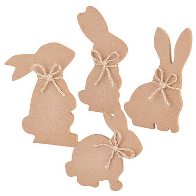 8 Sets 4 Style DIY Easter Wood Pendant Decorations