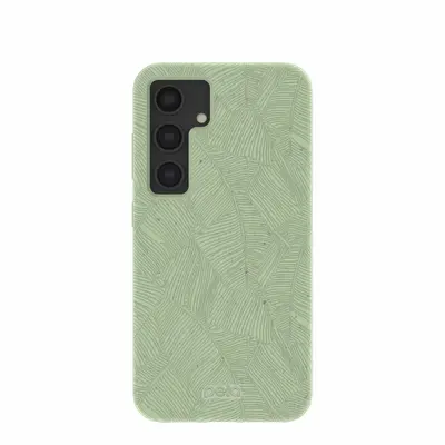 Sage Green Lushy Leaves Samsung Galaxy S24 Case
