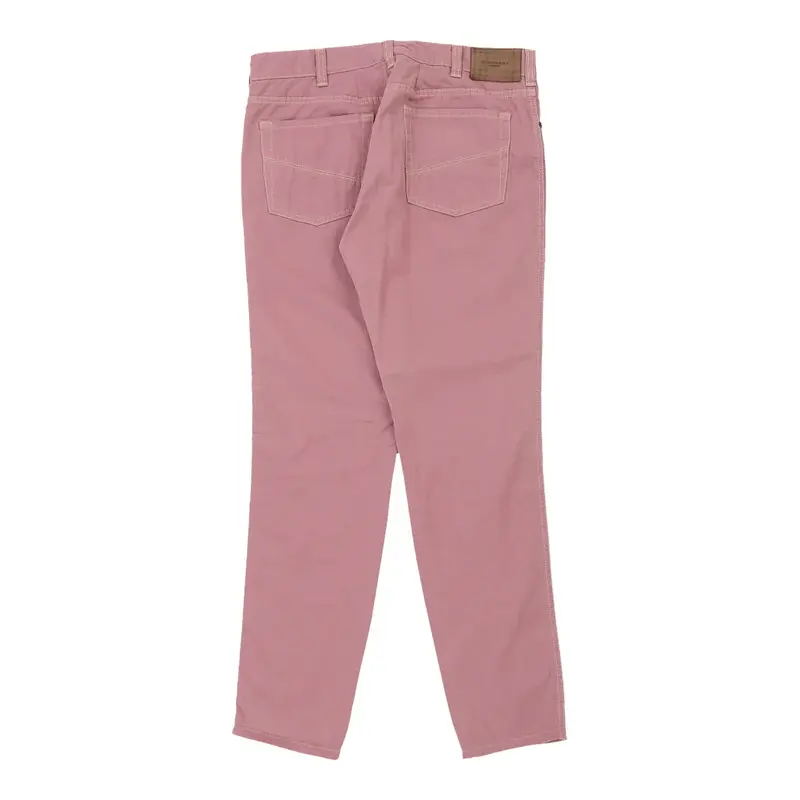 Burberry London Trousers - 34W 33L Pink Cotton