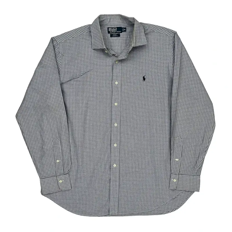 Regent Ralph Lauren Checked Shirt - XL White Cotton