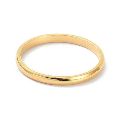 2mm Polished Plain Dome Finger Ring for Girl Women