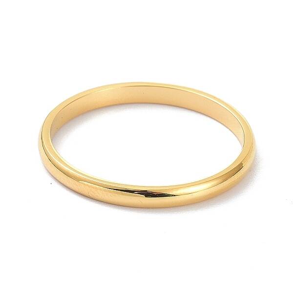 2mm Polished Plain Dome Finger Ring for Girl Women
