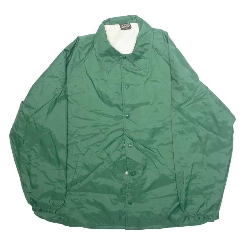 SPORTS MASTER Mens Shell Jacket Green Nylon 2XL